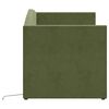vidaXL Sof&aacute; cama con colch&oacute;n USB terciopelo verde oscuro 90x200 cm