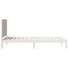 vidaXL Cama extralarga sin colchón madera maciza blanca 90x220 cm