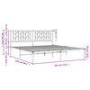 vidaXL Estructura cama sin colch&oacute;n con cabecero metal blanco 183x213cm