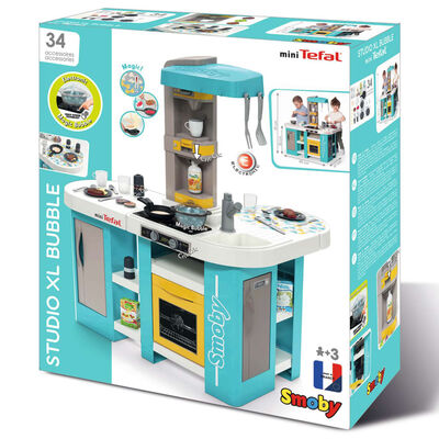 Smoby Cocina de juguete del estudio Bubble 85x61,5x99 cm azul