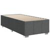 vidaXL Cama box spring con colch&oacute;n tela gris oscuro 80x200 cm
