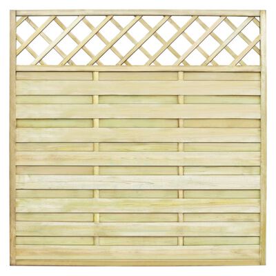 vidaXL Panel valla de jardín con enrejado madera 180x180 cm
