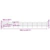 vidaXL Valla de jard&iacute;n con punta de lanza acero negro (1,5-1,75)x15,3m