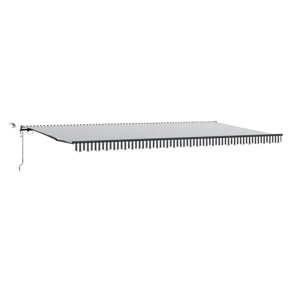 vidaXL Toldo retr&aacute;ctil autom&aacute;tico luces LED antracita blanco 600x300cm