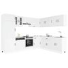 vidaXL Mueble de cocina Kalmar blanco 14 piezas madera contrachapada