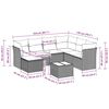 vidaXL Set de sof&aacute;s de jard&iacute;n 8 pzas y cojines rat&aacute;n sint&eacute;tico gris