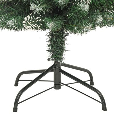 vidaXL Árbol de Navidad artificial estrecho con soporte PVC 180 cm