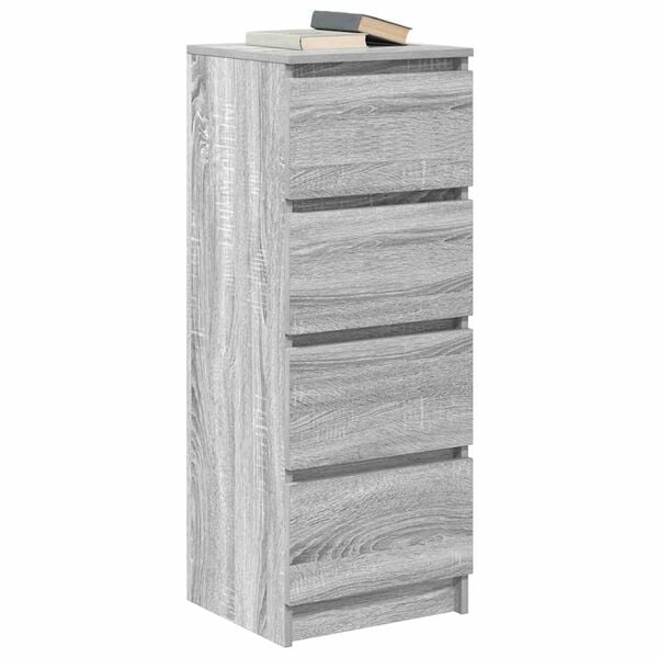 vidaXL Aparador Sonoma gris 37,5x35x99 cm madera de ingenier&iacute;a