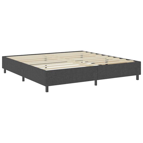 vidaXL Estructura de cama Box Spring sin colch&oacute;n tela gris 200x200 cm