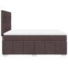 vidaXL Cama box spring con colch&oacute;n tela marr&oacute;n oscuro 140x200 cm