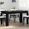 vidaXL Mesa de Comedor Roble Negro 140 x 74,5 x 76 cm rat&aacute;n sint&eacute;tico
