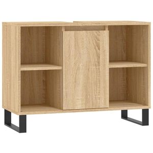 vidaXL Mueble de ba&ntilde;o madera de ingenier&iacute;a roble Sonoma 80x33x60 cm