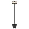 vidaXL Farola de 3 brazos Negro 32 x 32 x 188 cm Aluminio y ABS