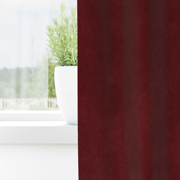 vidaXL Cortinas opacas 2 pcs Rojo vino 140 x 175 cm Terciopelo