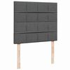 vidaXL Cama box spring con colch&oacute;n tela gris oscuro 120x200 cm