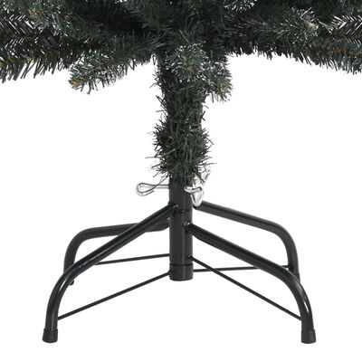 vidaXL Árbol Navidad artificial estrecho con soporte PVC verde 210 cm