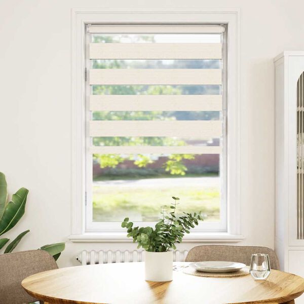 vidaXL Estor cebra beige mármol tejido ancho 75,9 cm poliéster