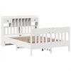 vidaXL Estructura de cama sin colch&oacute;n madera de pino blanca 140x190 cm