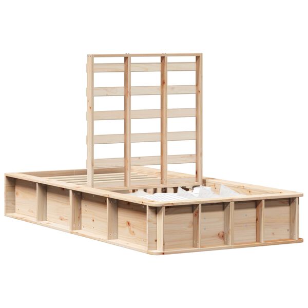 vidaXL Estructura de cama Marr&oacute;n 100 x 200 cm Madera de pino macizo