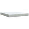 vidaXL Cama box spring con colch&oacute;n terciopelo gris claro 180x200 cm