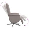vidaXL Sill&oacute;n reclinable de masaje con reposapi&eacute;s tela gris taupe