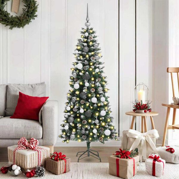 vidaXL &Aacute;rbol de Navidad artificial Verde 150 cm PVC, Pl&aacute;stico y Acero