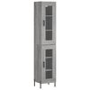 vidaXL Aparador alto madera contrachapada gris Sonoma 34,5x34x180 cm