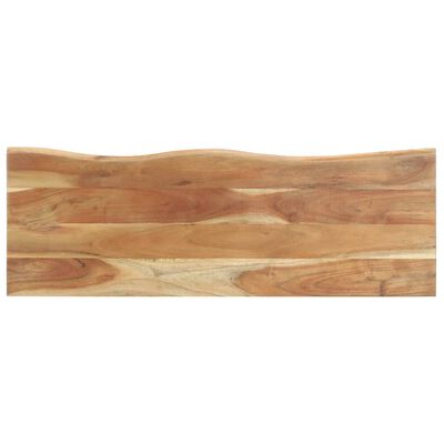 vidaXL Perchero con borde natural madera maciza de acacia 100x35x22 cm