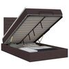 vidaXL Cama otomana con colch&oacute;n Marr&oacute;n Oscuro 120 x 190 cm Tela