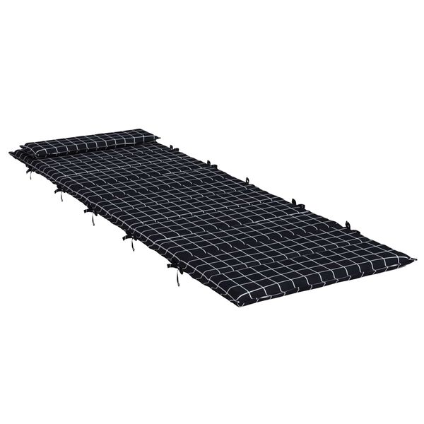 vidaXL Coj&iacute;n para tumbona de sol Negro 178 x 60 x 4 cm Tela Oxford