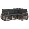 vidaXL Conjunto de sof&aacute;s de jard&iacute;n 4 uds. Gris y Gris Oscuro