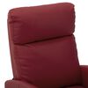 vidaXL Sill&oacute;n de masaje el&eacute;ctrico cuero sint&eacute;tico rojo tinto