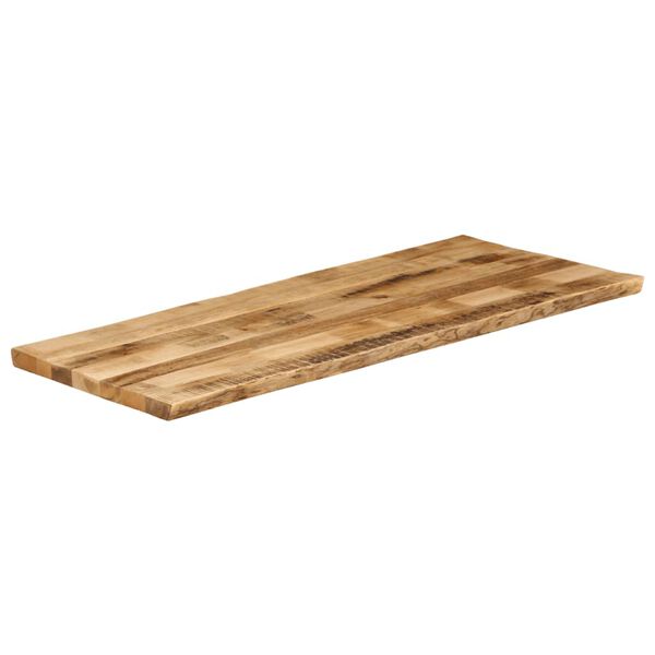 vidaXL Tablero de mesa borde natural madera maciza mango 140x60x2,5 cm