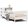 vidaXL Cama con estanter&iacute;a sin colch&oacute;n madera maciza blanca 75x190 cm