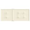 vidaXL Coj&iacute;n silla de jard&iacute;n respaldo alto 4 uds tela crema 120x50x2cm