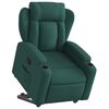 vidaXL Sillón reclinable elevable tela verde oscuro