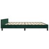 vidaXL Estructura cama sin colch&oacute;n terciopelo verde oscuro 200x200 cm