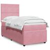 vidaXL Cama box spring con colch&oacute;n terciopelo rosa 80x200 cm