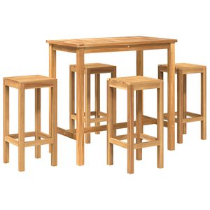 vidaXL Conjunto de Bar al Aire Libre 5 uds. Sin tratar