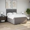 vidaXL Cama box spring con colch&oacute;n tela gris taupe 160x200 cm