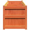 vidaXL Jardinera exterior madera maciza pino marrón cera 180x50x50cm