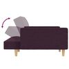 vidaXL Sof&aacute; cama de 2 plazas con dos almohadas tela morado