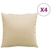 vidaXL Cojines decorativos 4 uds tela beige 40x40 cm