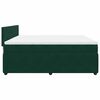 vidaXL Cama box spring con colch&oacute;n terciopelo verde oscuro 180x200 cm