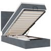 vidaXL Estructura cama otomana colchones terciopelo gris oscuro