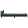 vidaXL Estructura cama sin colch&oacute;n terciopelo verde oscuro 140x190 cm