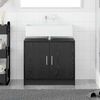 vidaXL Gabinete de Baño con almacenamiento Roble Negro 63 x 29 x 55 cm