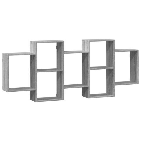 vidaXL Estante de pared madera ingenier&iacute;a gris Sonoma 159x18x65 cm
