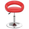 vidaXL Silla de comedor giratoria de cuero sint&eacute;tica roja