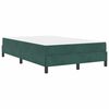 vidaXL Cama tipo Box Spring con colch&oacute;n Verde oscuro 120 x 190 cm tela